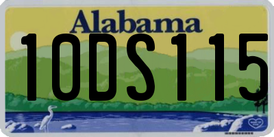 AL license plate 10DS115
