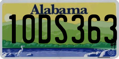 AL license plate 10DS363