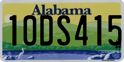 AL license plate 10DS415