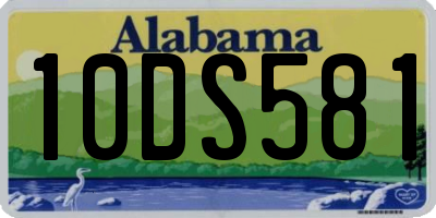 AL license plate 10DS581