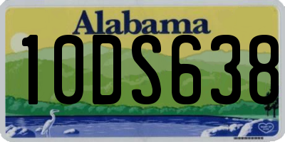 AL license plate 10DS638