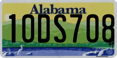 AL license plate 10DS708