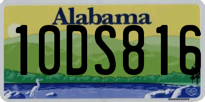 AL license plate 10DS816
