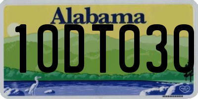 AL license plate 10DT030