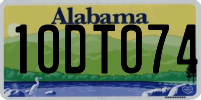 AL license plate 10DT074