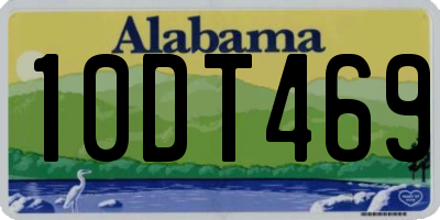 AL license plate 10DT469