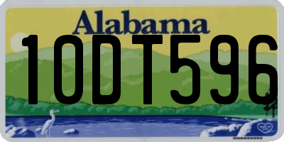 AL license plate 10DT596