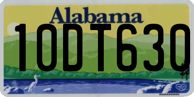 AL license plate 10DT630