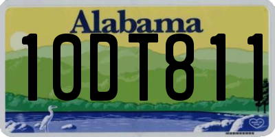 AL license plate 10DT811