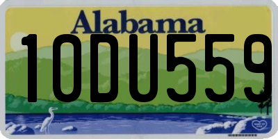 AL license plate 10DU559