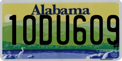 AL license plate 10DU609