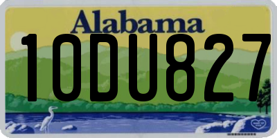 AL license plate 10DU827
