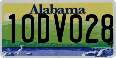 AL license plate 10DV028