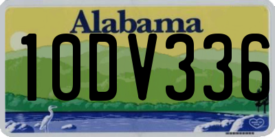 AL license plate 10DV336