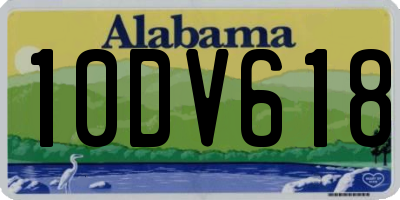 AL license plate 10DV618