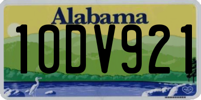 AL license plate 10DV921