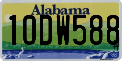 AL license plate 10DW588