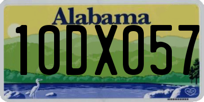 AL license plate 10DX057