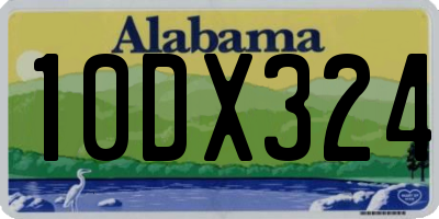 AL license plate 10DX324