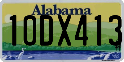 AL license plate 10DX413