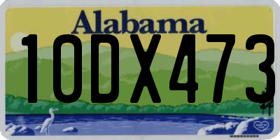 AL license plate 10DX473