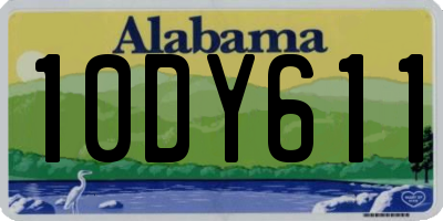 AL license plate 10DY611