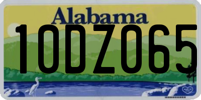 AL license plate 10DZ065