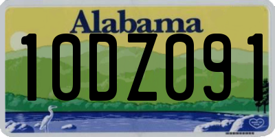 AL license plate 10DZ091