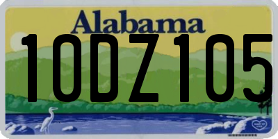 AL license plate 10DZ105