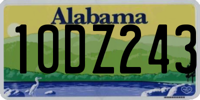 AL license plate 10DZ243