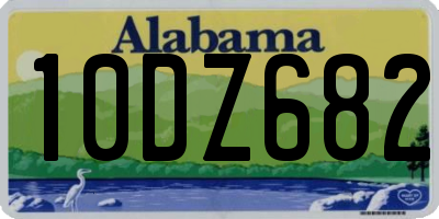 AL license plate 10DZ682