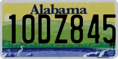 AL license plate 10DZ845
