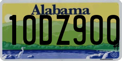 AL license plate 10DZ900