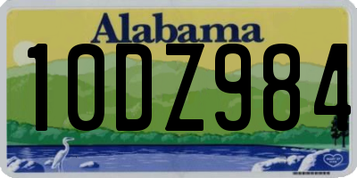 AL license plate 10DZ984