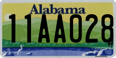 AL license plate 11AA028