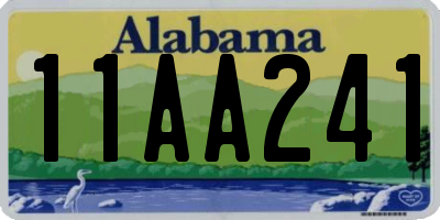 AL license plate 11AA241