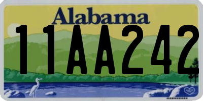 AL license plate 11AA242