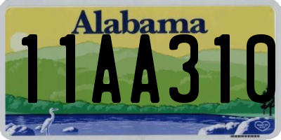 AL license plate 11AA310