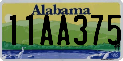 AL license plate 11AA375