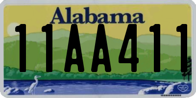 AL license plate 11AA411
