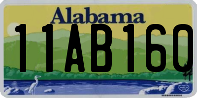 AL license plate 11AB160