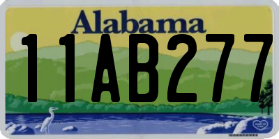 AL license plate 11AB277