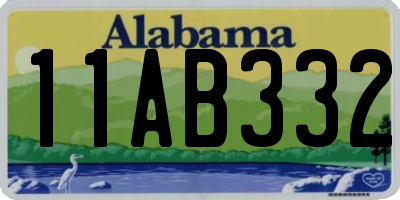 AL license plate 11AB332