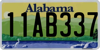 AL license plate 11AB337