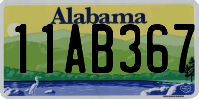AL license plate 11AB367