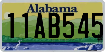 AL license plate 11AB545