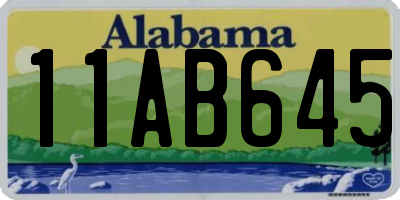 AL license plate 11AB645