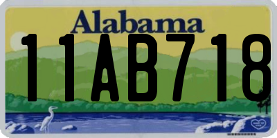 AL license plate 11AB718