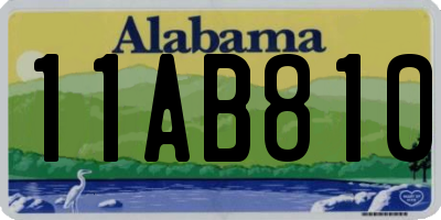 AL license plate 11AB810