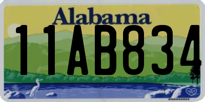 AL license plate 11AB834